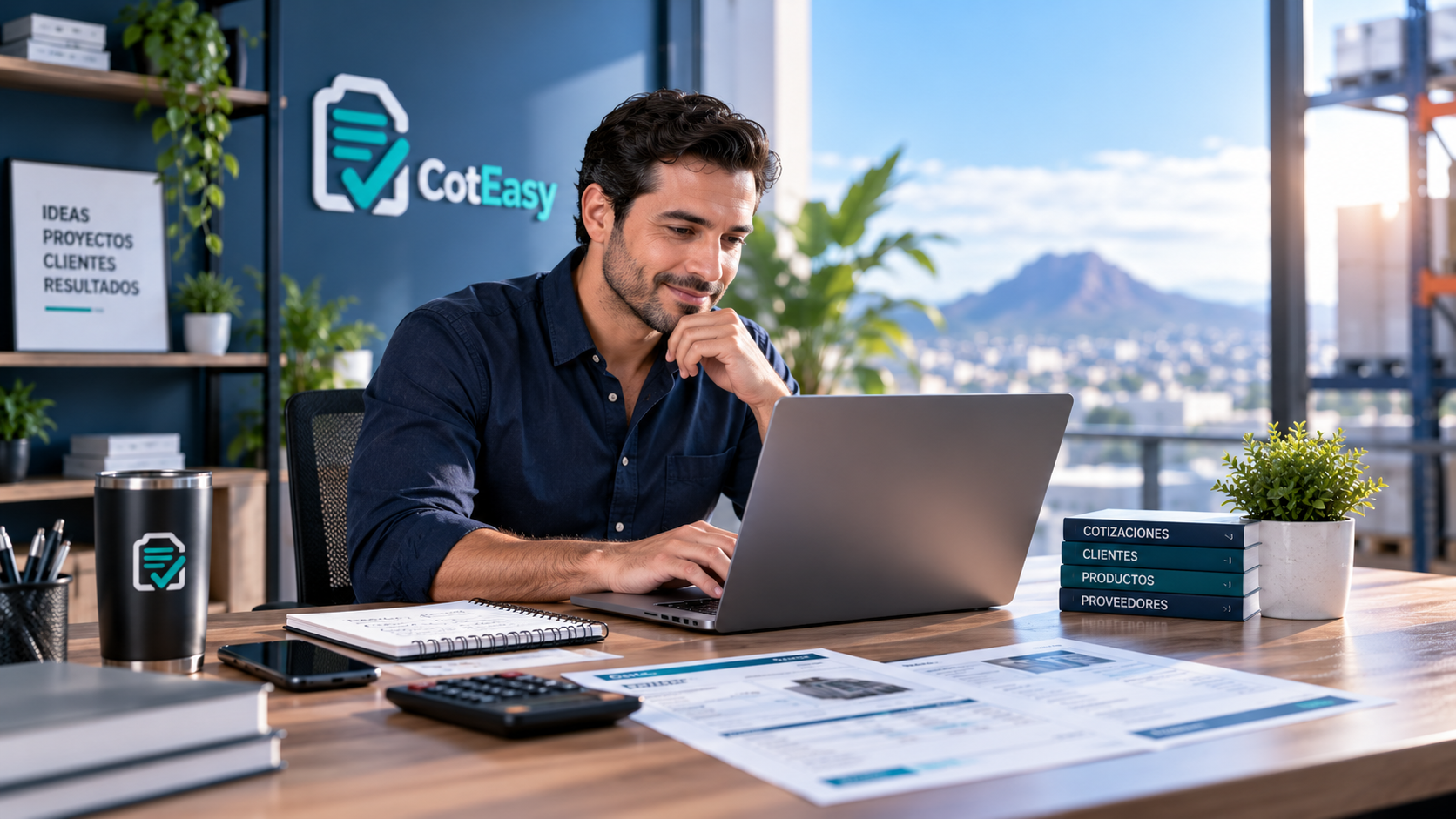 Persona trabajando con CotEasy